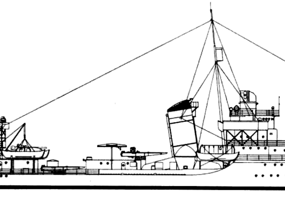 Destroyer USS DD-412 Hammann [Destroyer] - drawings, dimensions, figures